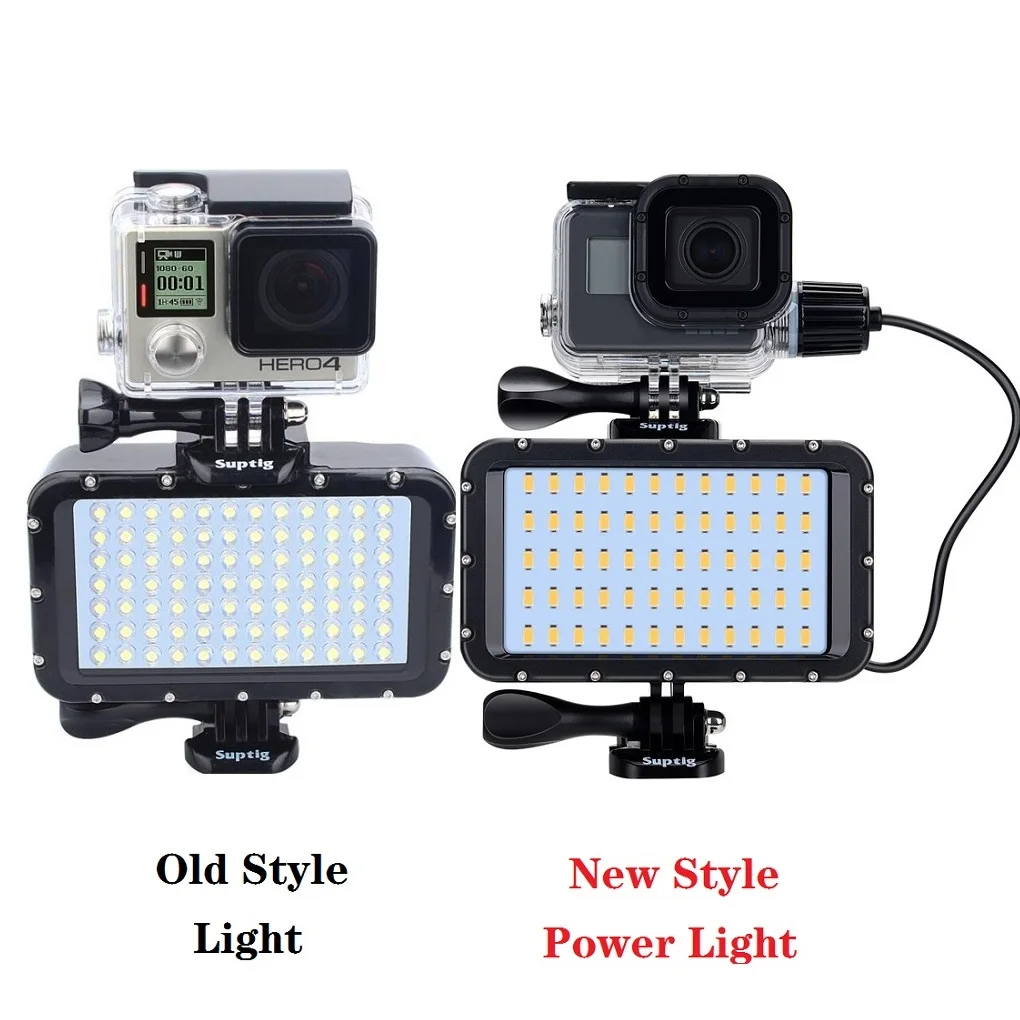 Купи Подводная лампа для SLR-камеры, Водонепроницаемая светодиодная подсветка для дайвинга, для GoPro Hero 987, Session 4, 5, Xiaomi Yi 4K, Sjcam SJ6/8/9 EKEN H9R за 1,533 рублей в магазине AliExpress