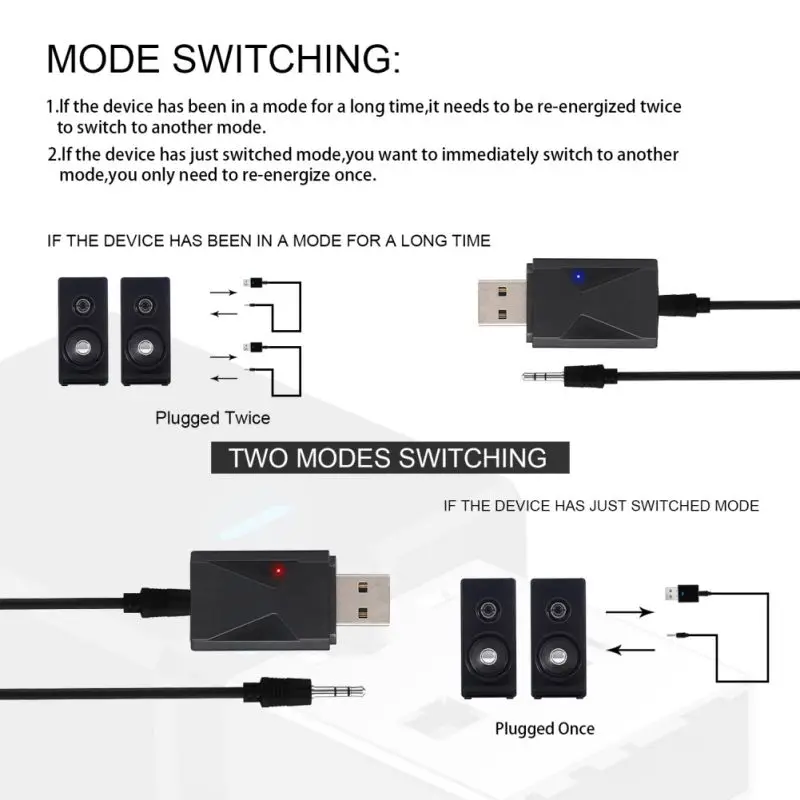 

Strong Signal Bluetooth 5.0 Adapter Audio Transmitter Receiver 3.5mm AUX Jack Wireless Adapter