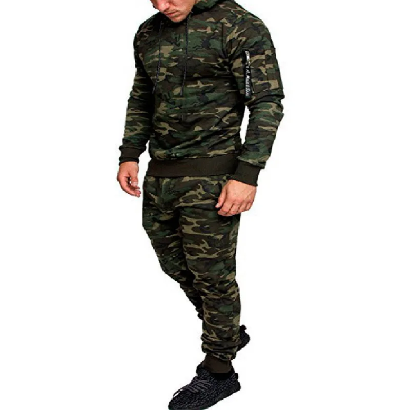 Мужской Камуфляжный костюм CYSINCOS повседневный спортивный с принтом толстовка