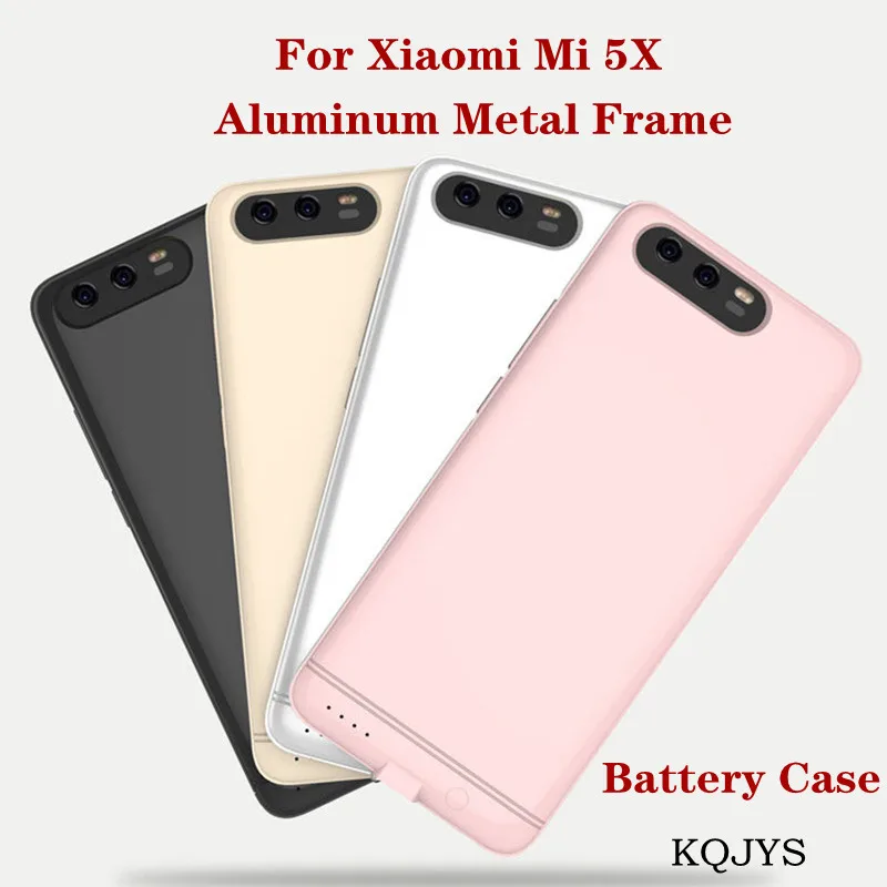 

KQJYS 6000mAh Aluminum Metal Frame Battery Charger Case for Xiaomi Mi 5X Battery Case Portable Power Bank Battery Charging Case