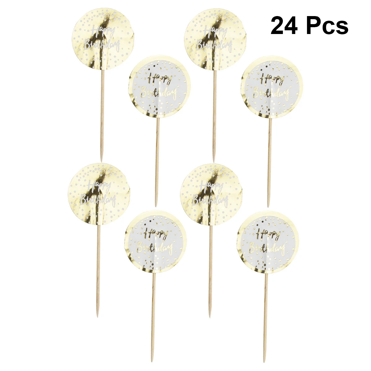 Круглый торт Топпер для торта С Днем Рождения буквенный принт капкейка-фруктовый