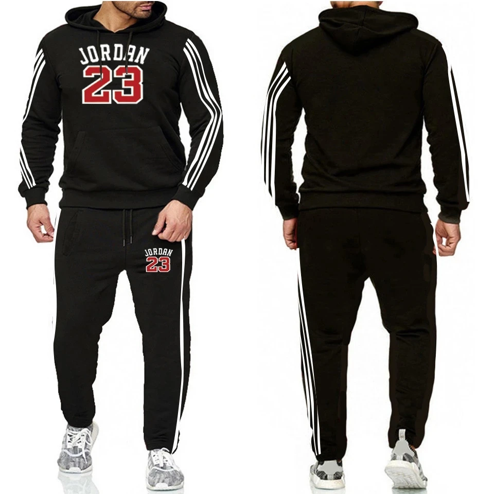 

Fashion men's and women's hoodie sportswear brand letter print winter plus velvet hoodie + pants 2-piece set