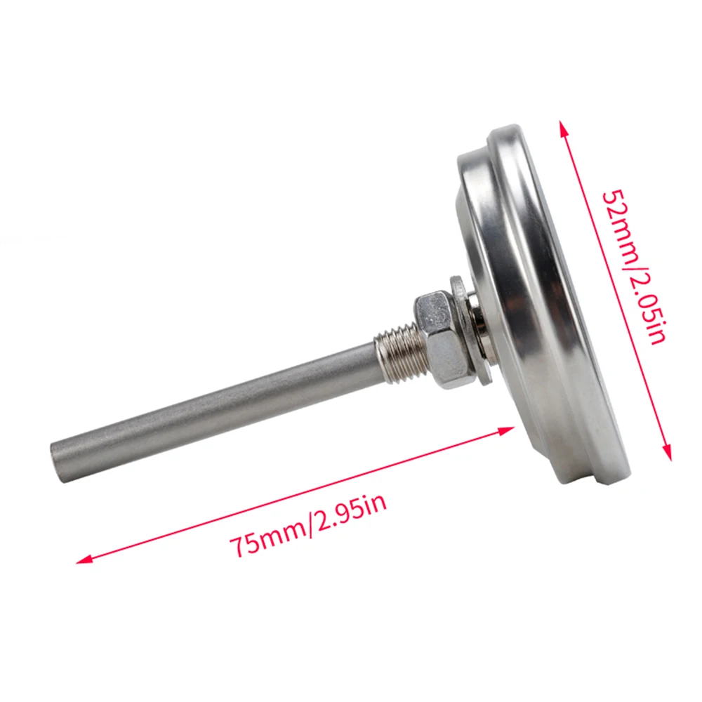

Temperature Gauge 0-300 Degrees Celsius Gauge Stainless Steel Cooking Thermometer for Barbecue BBQ Grill Smoker Oven