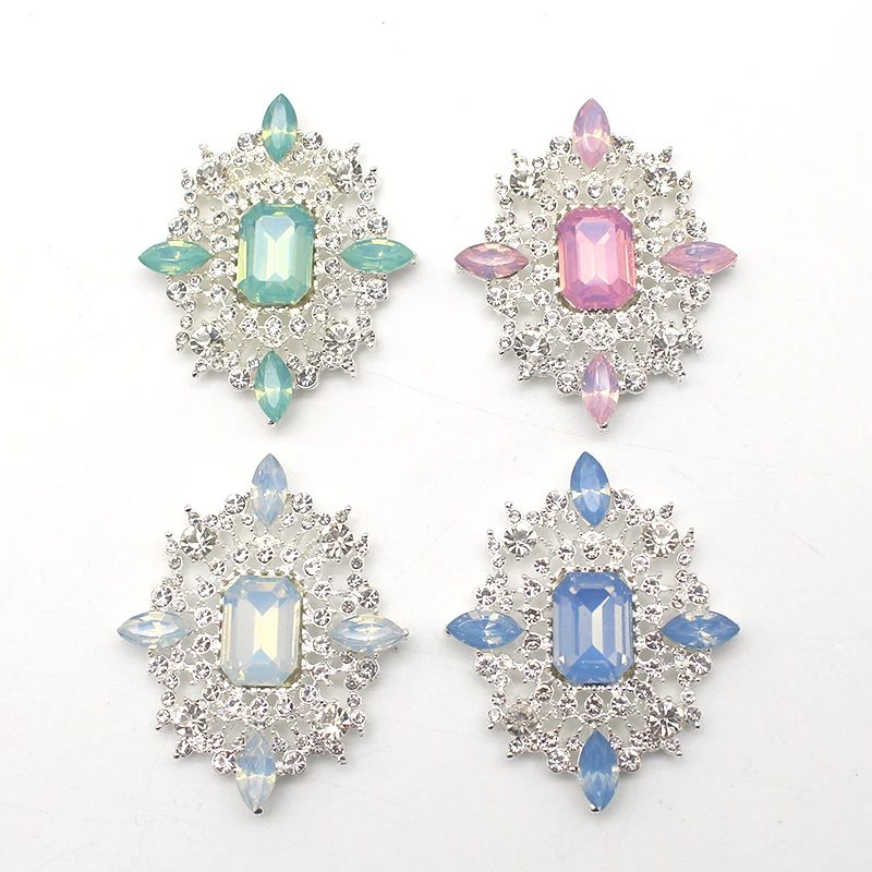 

YWXINXI 5 штновый 36x42 мм сплав стразы аксессуары, "сделай сам" для одежды, аксессуары для волос, романтическое свадебное украшение craf