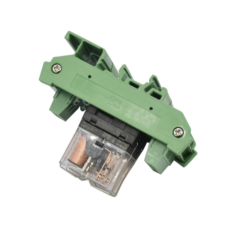 BESTDin рейку Ac/Dc 12 V/24 V Управление 2 Spdt 16A Мощность триггерный релейный модуль Omron G2R 1