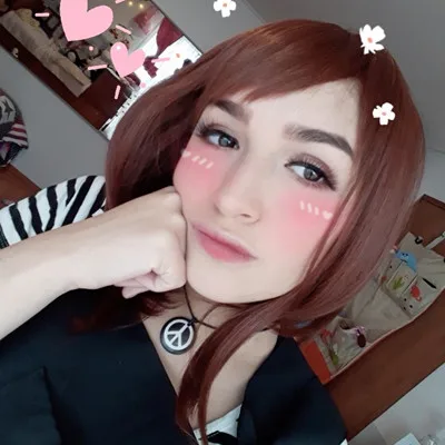 Ebingoo, мой герой, Academy OCHACO URARAKA, темно-коричневый, короткий прямой Боб, синтетический парик для косплея, для ролевых игр, костюм на Хэллоуин
