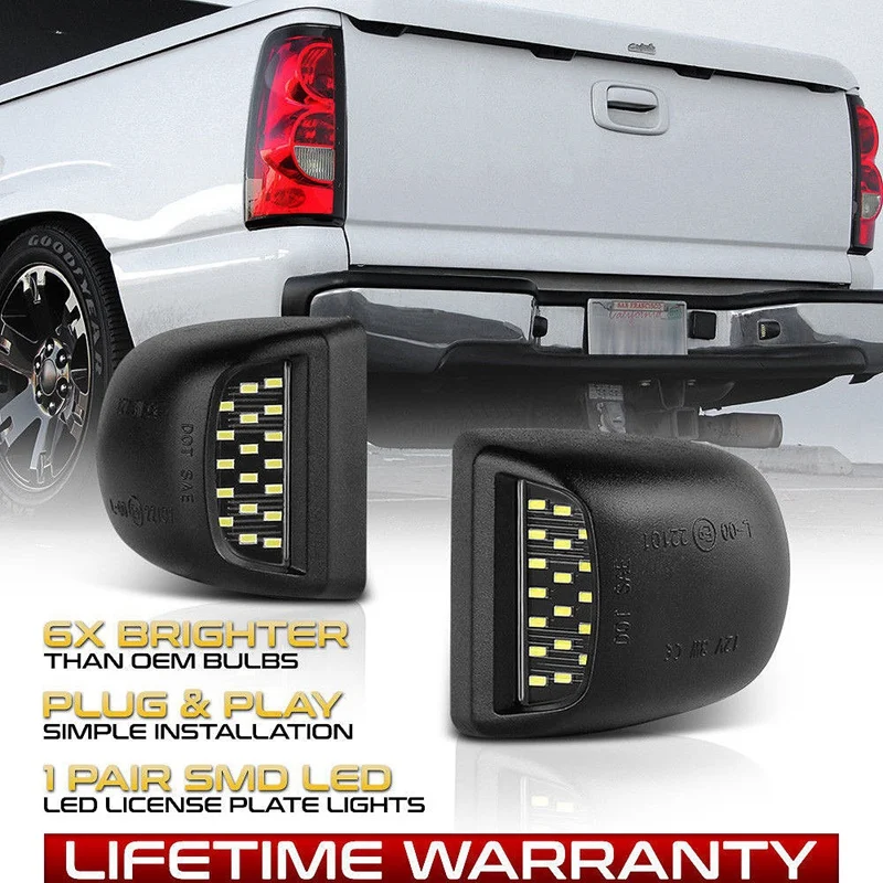 Автомобильный светодиодный светильник для номерного знака Chevrolet Silverado Tahoe Gmc Cadillac