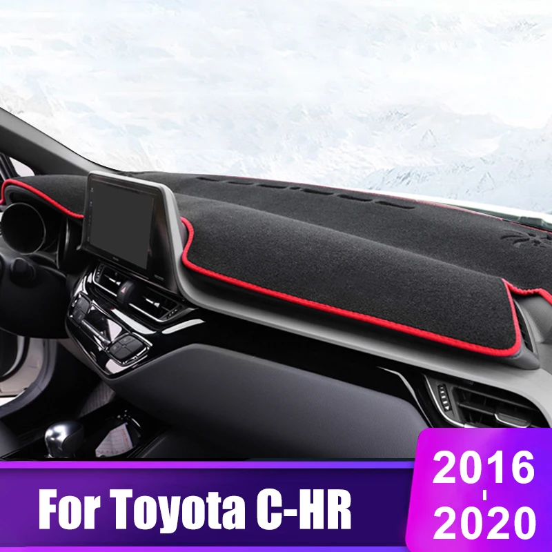 

For Toyota CHR C HR C-HR 2016 2017 2018 2019 2020 Car Dashboard Cover Avoid Light Pad Instrument Platform Desk Mat Accessories