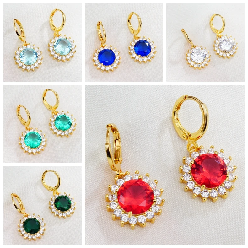 30 стилей Мода круглой формы кубического циркония с болтающимися частями кольца