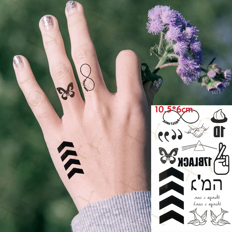 

Waterproof Temporary Tattoo Sticker Body Makeup Butterfly Finger Tattoos Swallow Small Element Pattern Art Flash Fake for Women