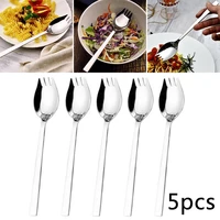 stainless steel salad spoon fork cake fruit dessert fork hotel party kitchen tool coffee cutlery set picnic outdoor dinnerware