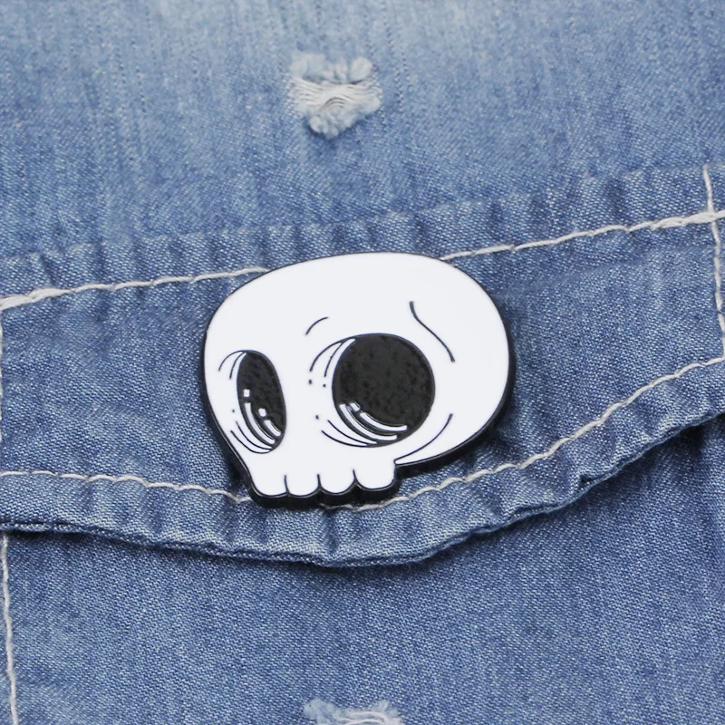 Мужская и женская брошь в виде скелета на Хэллоуин Ретро масло эмаль значок
