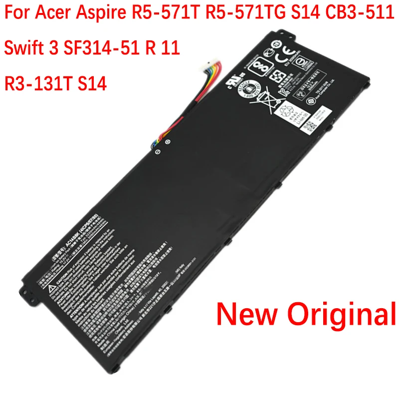 Оригинальный AC14B3K для Acer Aspire R5 571T 571TG S14 CB3 511 Swift 3 3S F314 51 R 11 R3 131T 3220 мА/ч AC14B8K ноутбук
