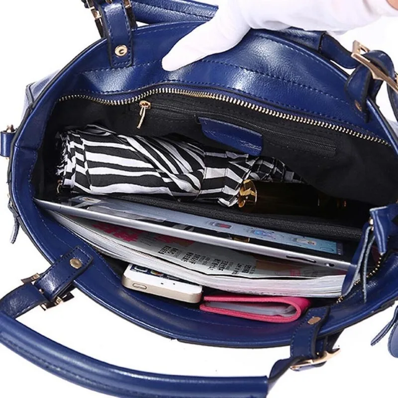 

Vintage Luxury PU Womens Handbag fashion stitching female bag Women Shoulder Bag Designer Split Leather Bags Brand messenger bag