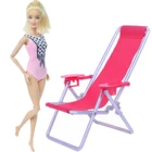 2 шт.лот = 1 купальник, сексуальное бикини, милые розовые топы + 1 пляжное кресло, 1:12, миниатюрная мебель, Одежда для куклы Барби, детская игрушка