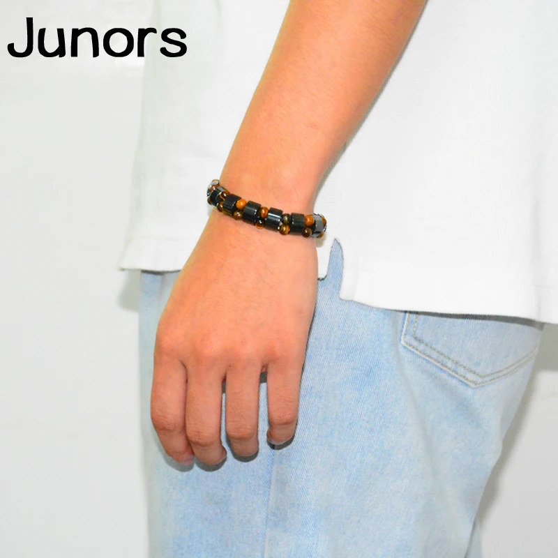 Black magnet charms bracelets for women bracelet men's discolor Stone Tourmaline Magnetic Bracelets Weight Loss Man Health Care |