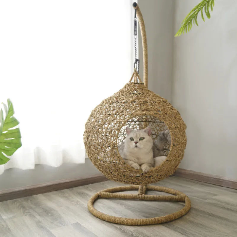 

Aharin Hand Made Cat Bed Basket Swinging Pet House Nest for Small Dog Cat