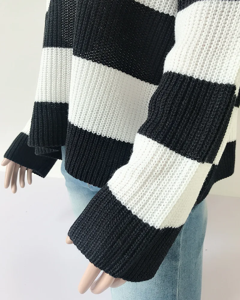 Новый женский свитер на осень/зиму вязаный длинный зимний негабаритный | Женская