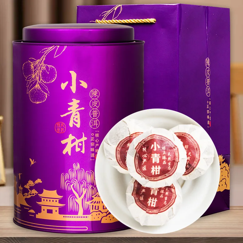 

Xinhui Xiaoqingorange Wholesale Orange Peel Raw Sun Dried Pu'er Cooked Gift Box Canned Holiday Gifts 500g
