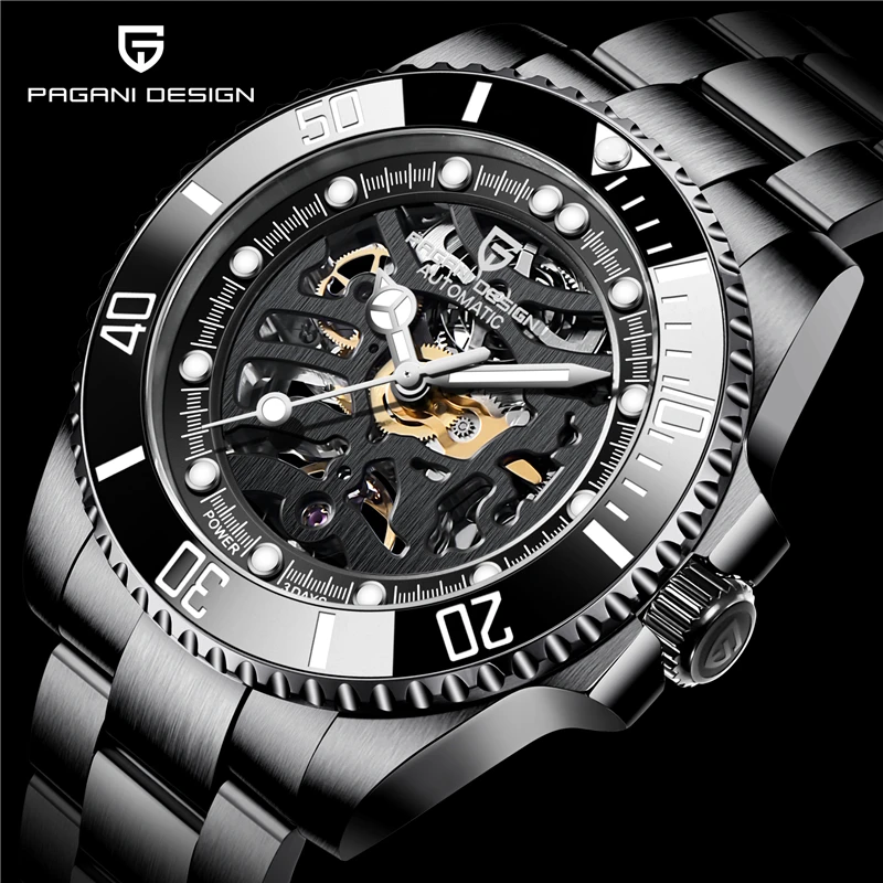 

Reloj Hombre Pagani Design Luminous Watch For Men Fashion Luxury Waterproof Military Skeleton Automatic Mechanical Wristwatches
