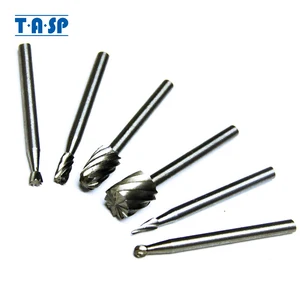 TASP 6 шт., фреза для фрезерного станка, мини-дрель, аксессуары для вращающихся инструментов, деревообработка, металлообработка