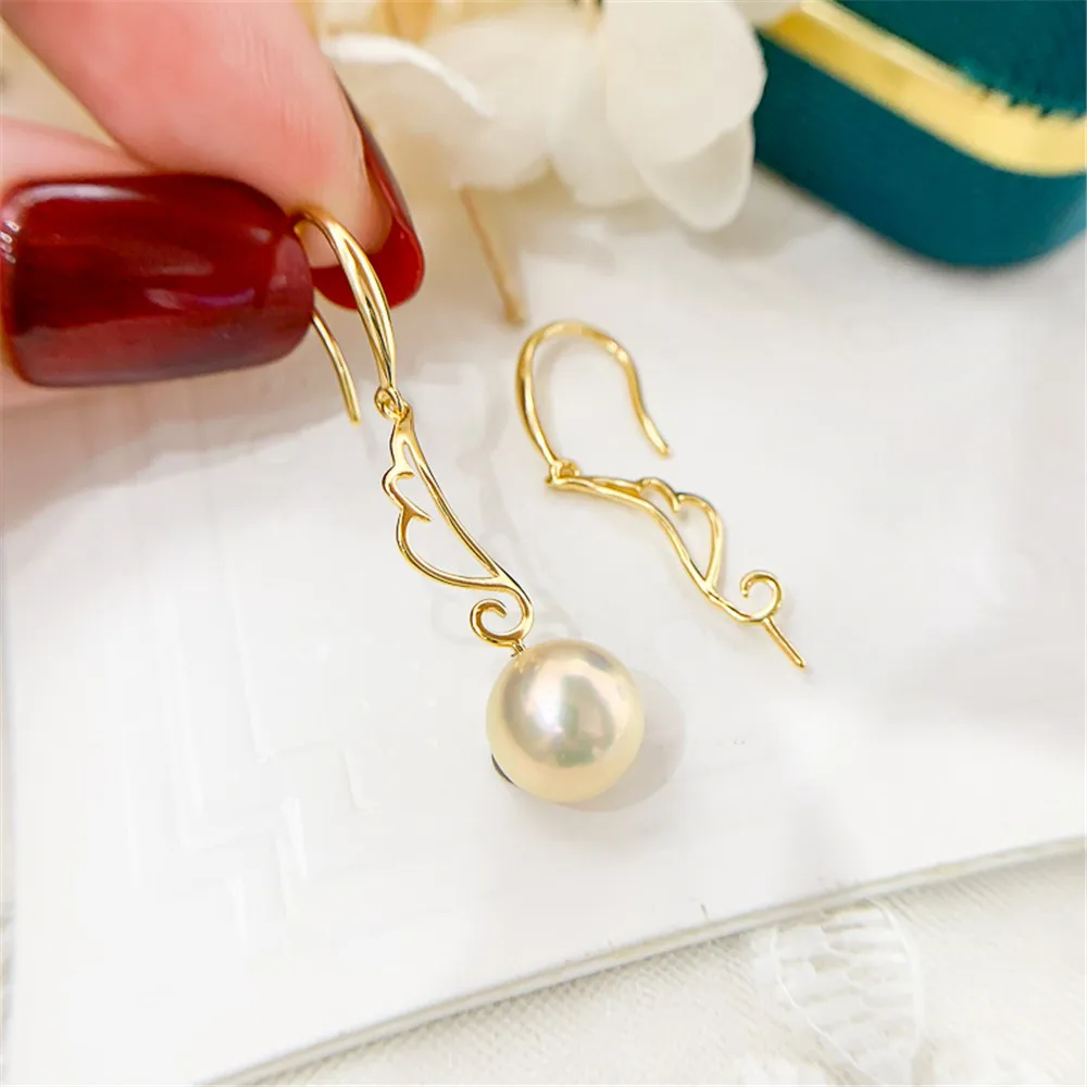 

2021 New Pearl Ear Hook Earrings Settings S925 Sterling Silver Metal DIY Handmade Making Accessories Jewelry Findings