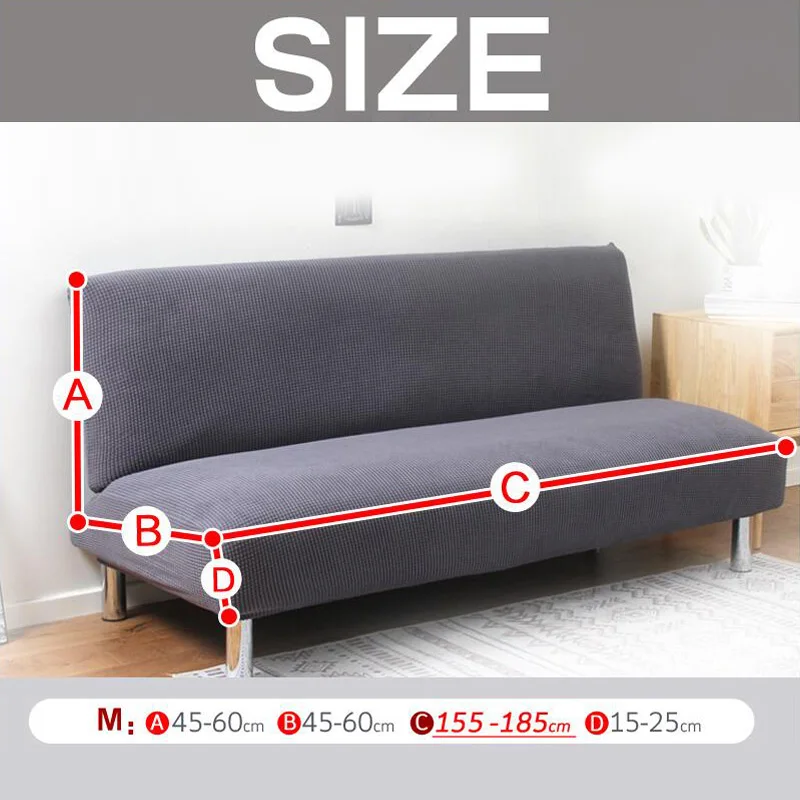 

Sofa Bed Cover Elastic Futon Spandex Cover Universal Armless Folding Modern seat slipcovers stretch covers cheap Couch Protector