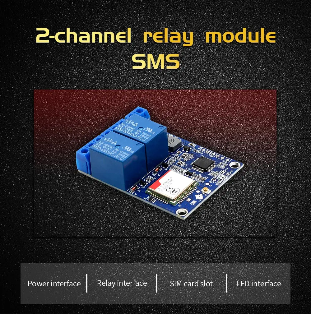 2 канальный релейный модуль SMS GSM удаленный Управление переключатель SIM800C STM32F103C8T6 для парника кислородный насос