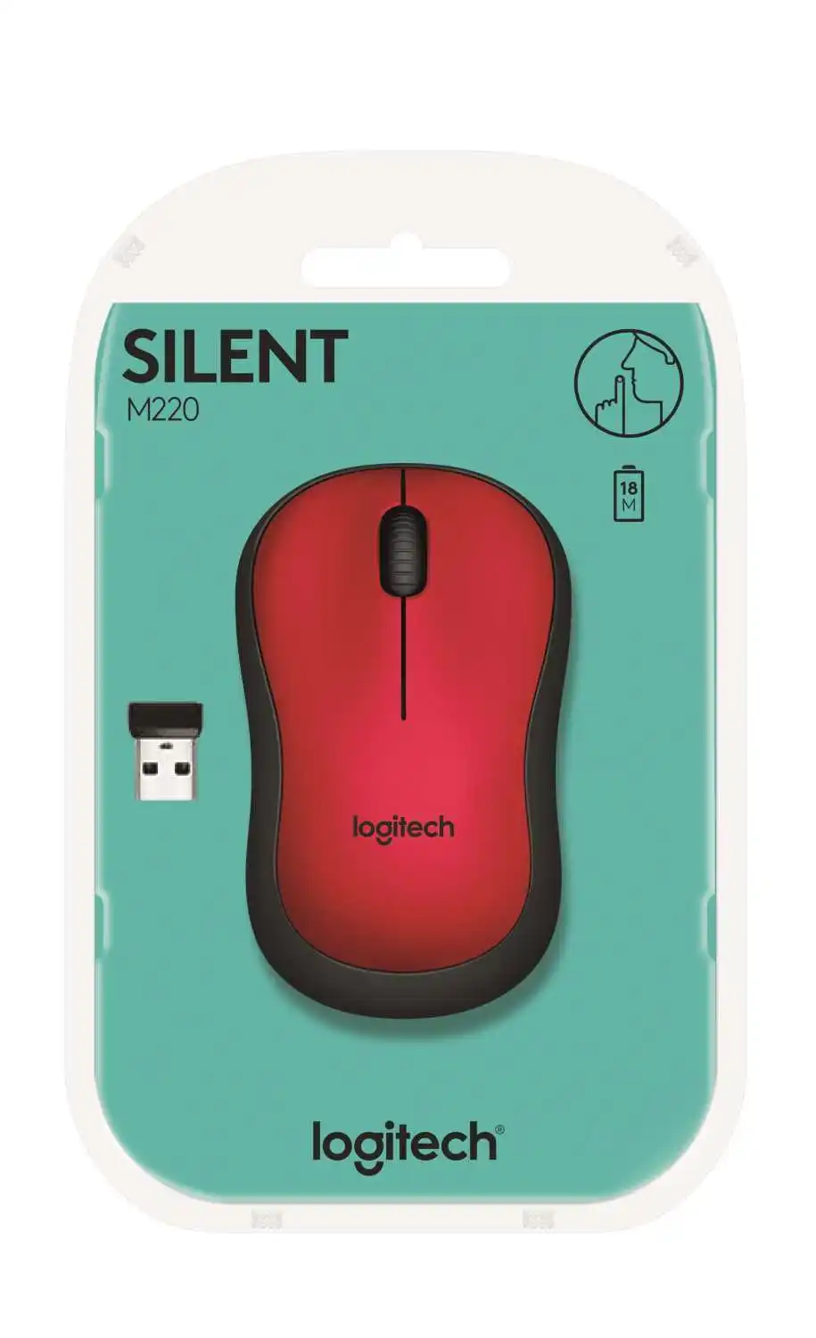 Мышь Logitech беспроводная M220 Silent Red|Мыши| |