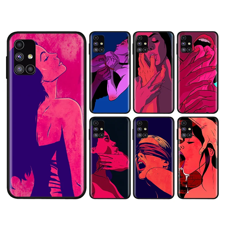 

Sexy Lips Hot Girl For Samsung Note 20 10 9 8 Ultra lite Plus Pro F62 M62 M60 M40 M31S M21 M20 M10S Soft Phone Case
