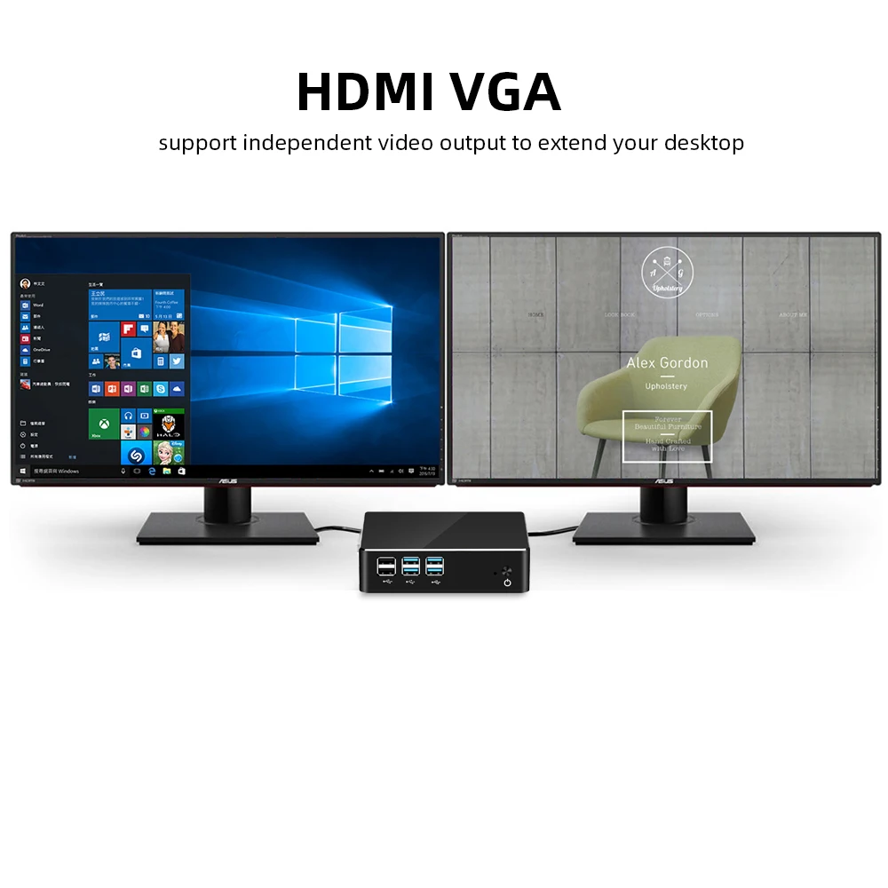 Günstig Mini PC Computer Intel Core I7 7500U I5 7200U I3 7100U Windows 10 Linux HDMI VGA 300Mbps WiFi Gigabit Ethernet 6x USB HTPC