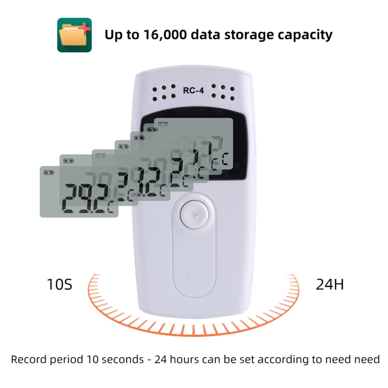 

RC-4 USB Temperature Data logger Datalogger Recorder External Sensor Warehouse Cold Chain Transportation Thermometer