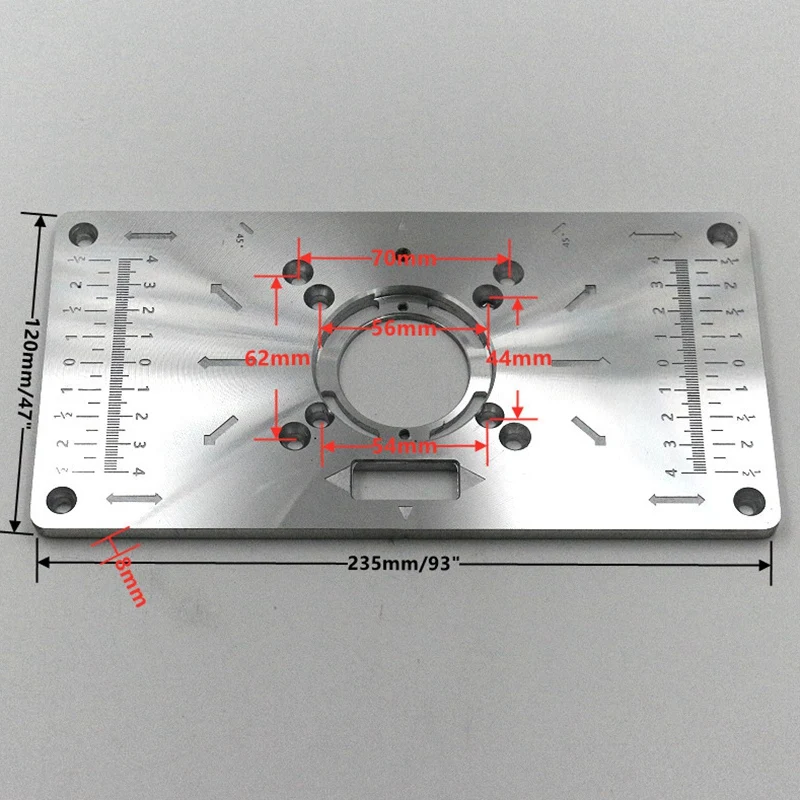 

Aluminium Router Table Insert Plate Woodworking Benches Wood Router Trimmer Models Engraving Machine Flip Board