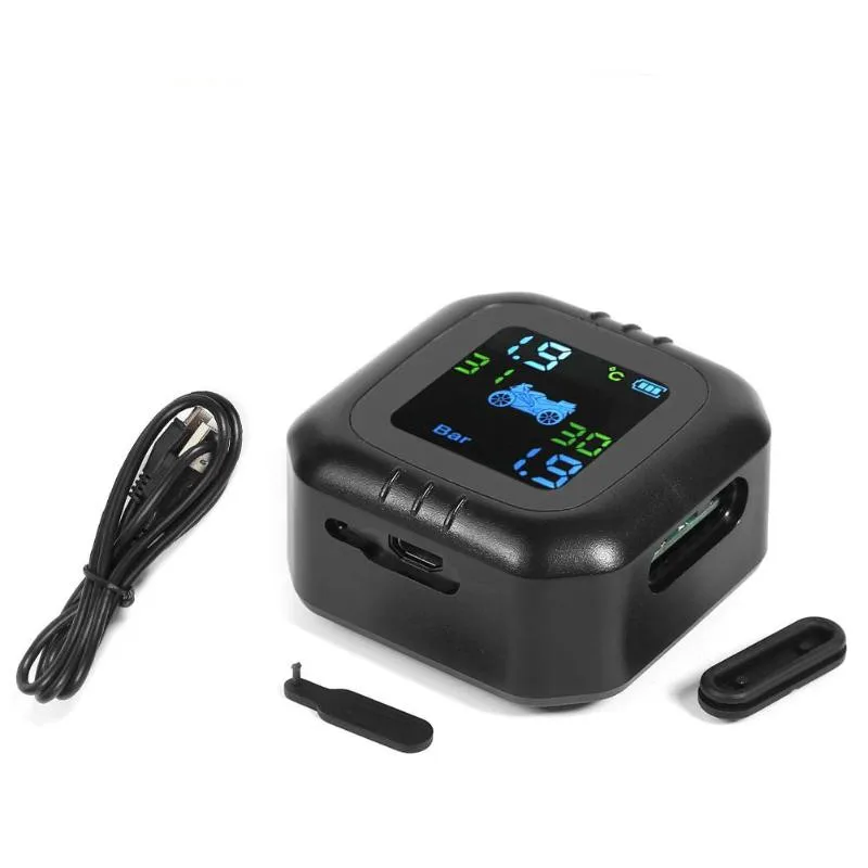 TPMS система контроля давления в шинах мотоцикла Беспроводной ЖК 2 Внешний датчик Монитор в реальном времени Аномальная сигнализация мото шина инструмент PSI