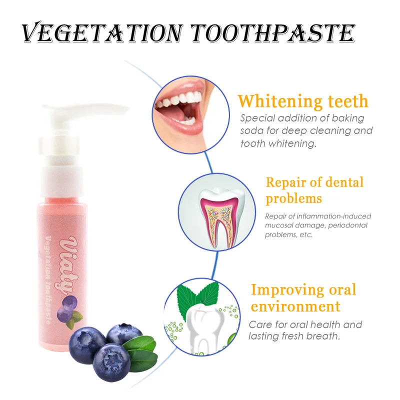 

Portable Stain Remover Whitening Toothpaste Anti Bleeding Gums Press Type Fresh Toothpaste M88