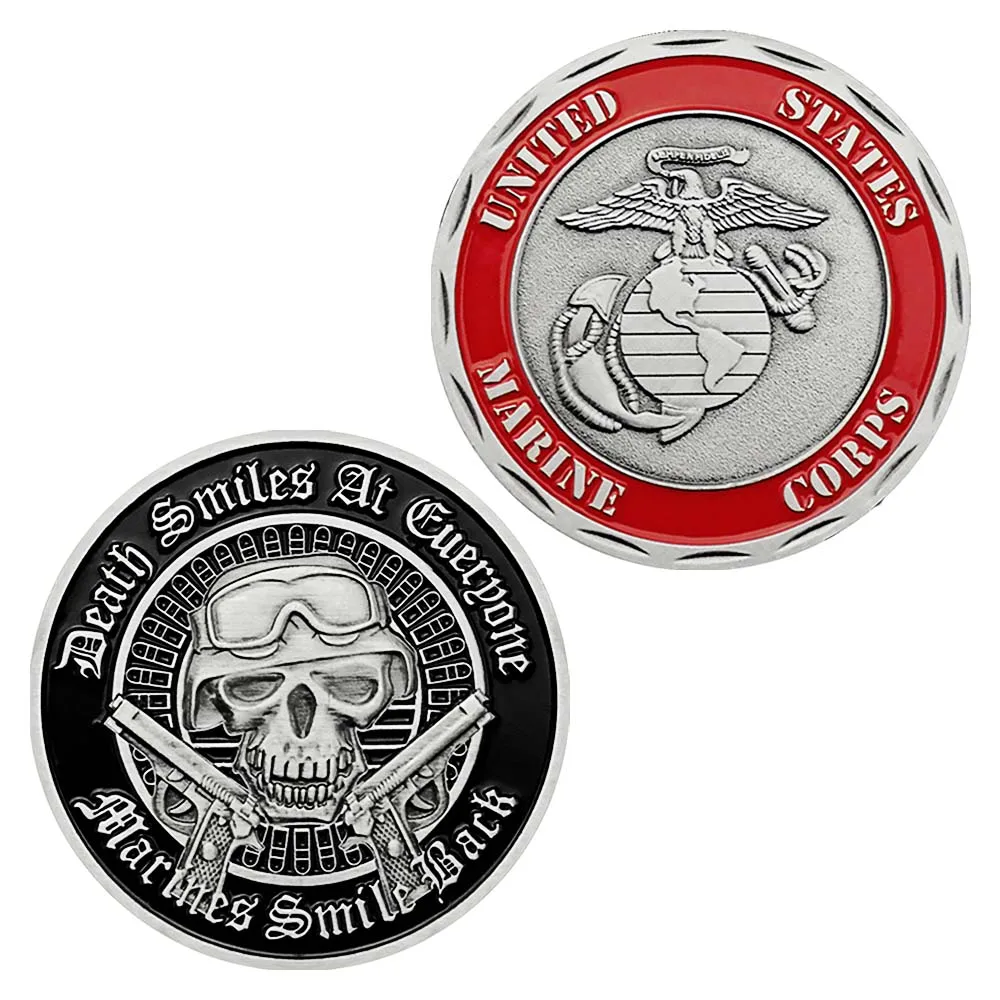 Коллекционные монеты морской пехоты США военно-морской посеребренные Сувениры и