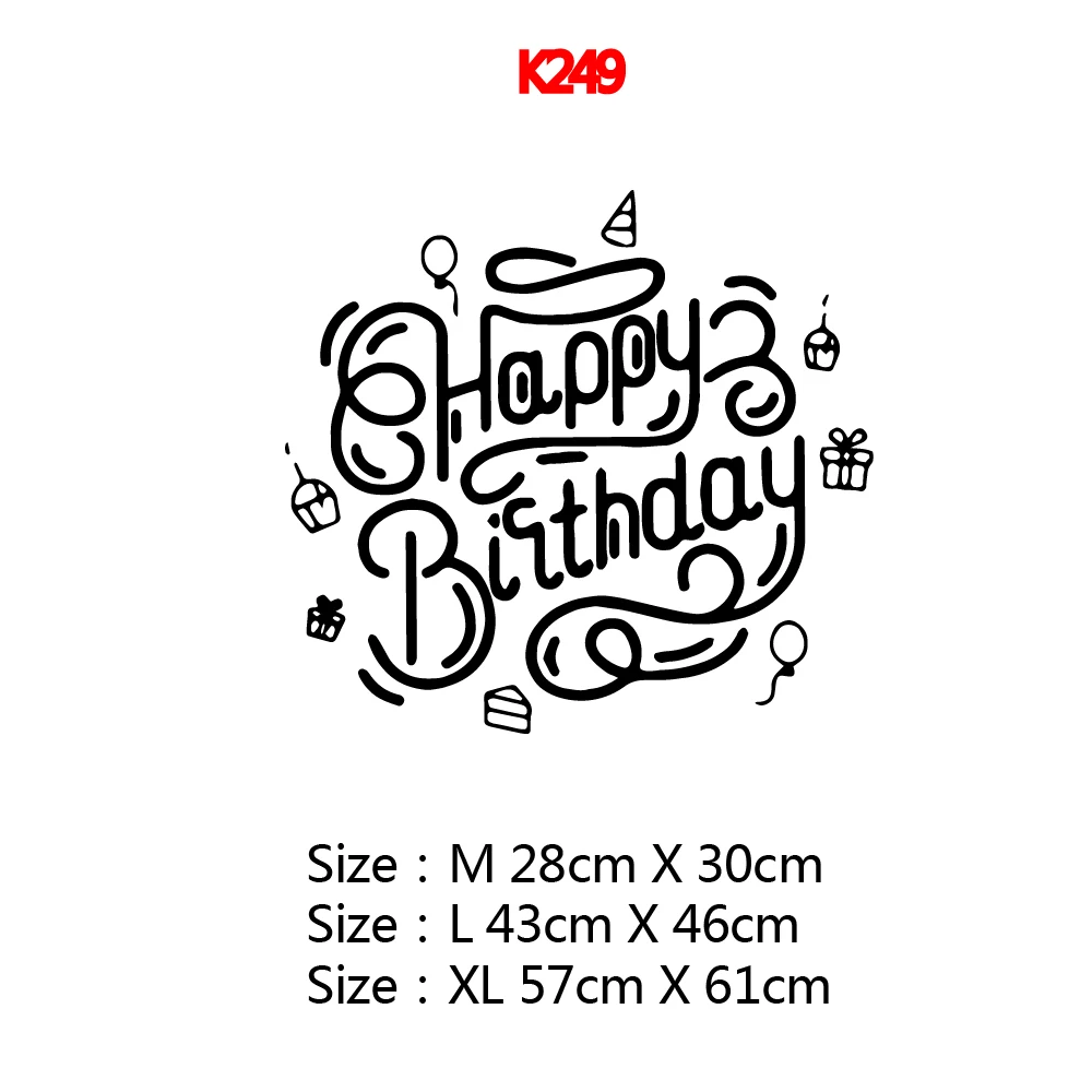 Креативные наклейки на стену с днем рождения самоклеящиеся художественные обои