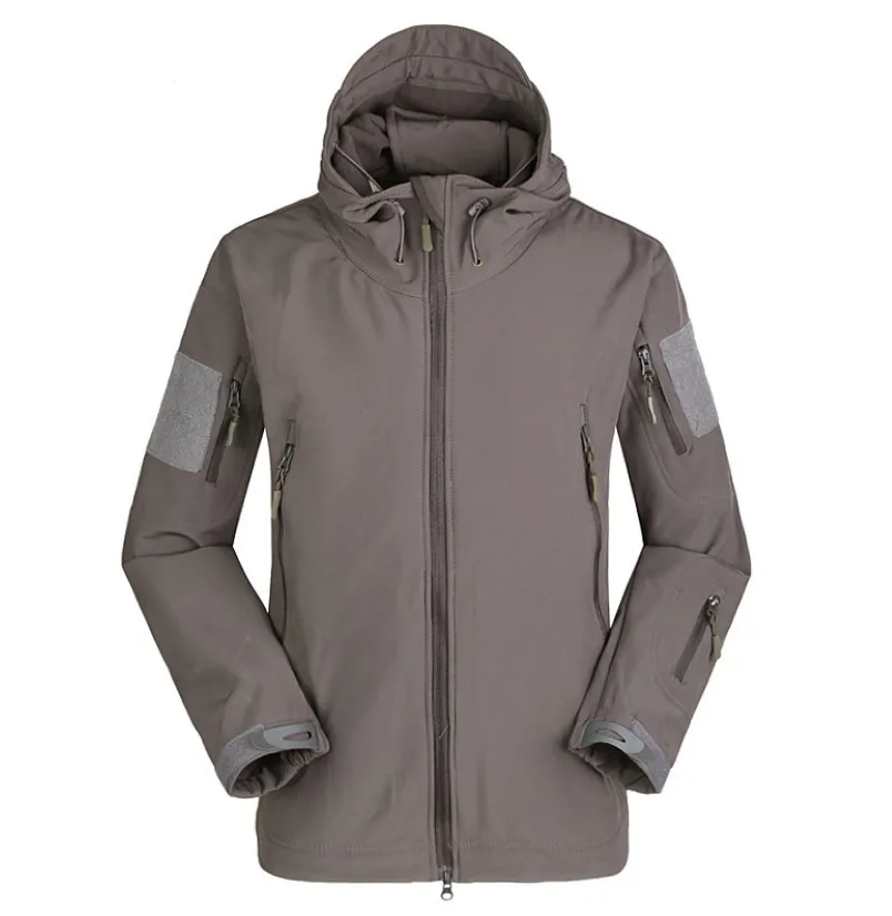 gray jacket Одежда для охоты, для улицы, Акула, кожа, tad, тактическая, millitary, флисовая куртка, костюм для мужчин, Лесной бой, флисовая куртка для мужчин - Цвет: gray jacket