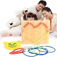 sell creative diy baby wooden weaving toy set early childhood education tools imagination intelligence development hand modeling