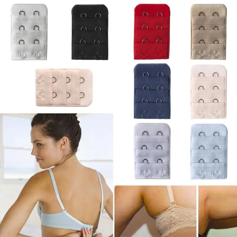 

Удлинитель для бюстгальтера для женщин, 3 ряда, 2 крючка, застежка с расстоянием между чашечками, швейные инструменты для бюстгальтера, Новин...