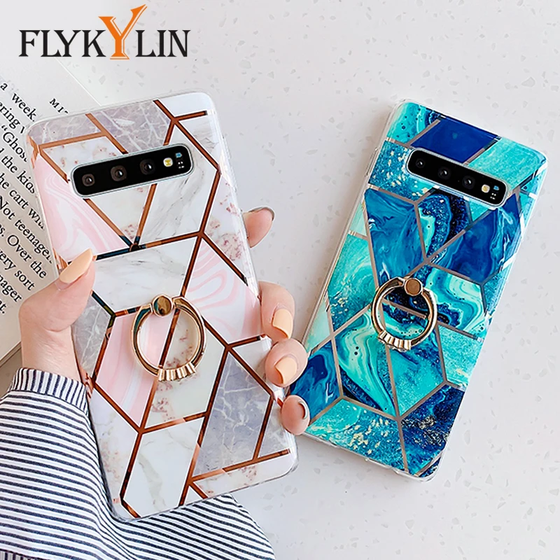 Чехол FLYKYLIN для samsung Galaxy S9 Plus S10 + S10e S8 задняя крышка на мрамор Искусство Мягкий ТПУ