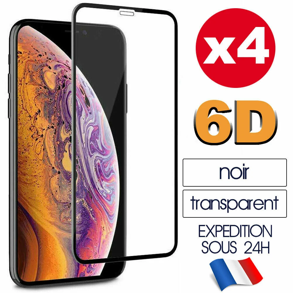 

6D Vitre Protection Verre Trempé Film Ecran For iPhone 12/11/Pro/XR/X/XS MAX 8 7 6S