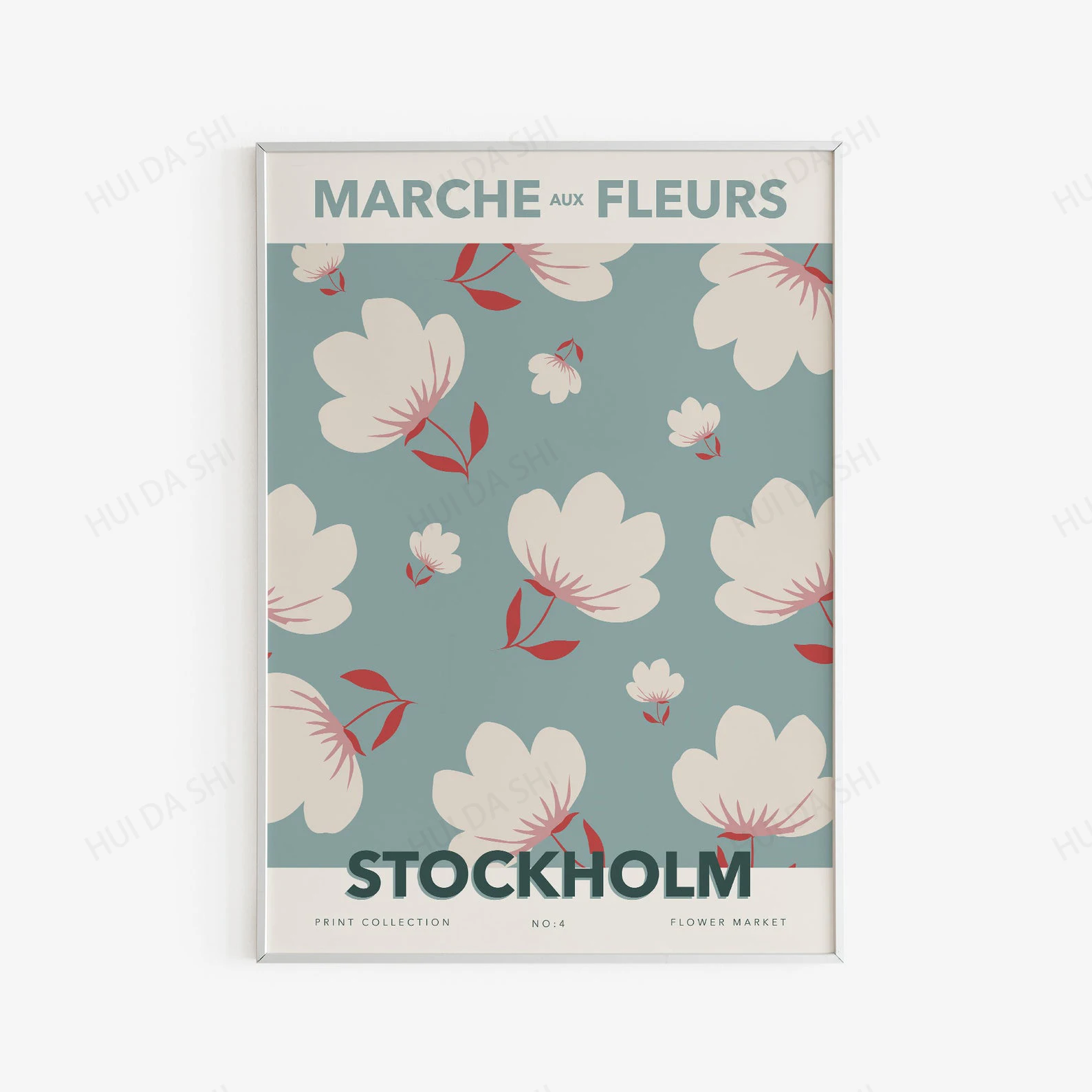 Цветочный рынок галерея стена-цветочный Печатный настенный Художественный