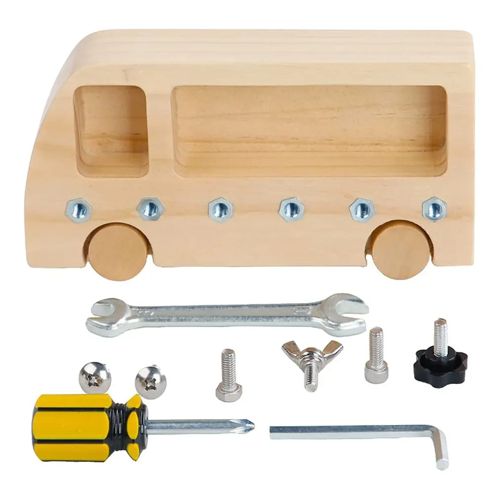 

Montessori Wooden Screwing Driver Board Educational Learning Toy Workbench Practical Basic Life Skills Nuts Screw Bolts Set