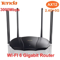 tenda ax12 3000mbps wifi 6 router gigabit ax3000 wifi repeater support ipv6 wpa3 46dbi antenna security wifi signal amplifier