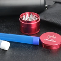 firedog 3 layers aluminum alloy herbal herb tobacco grinder spice grinders smoking pipe accessories gold smoke cutter