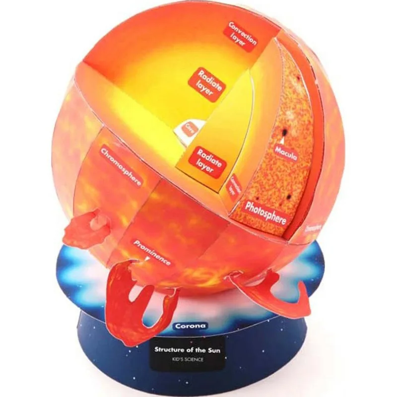 Sun структура естественная научная работа бумажная модель DIY 3D карта Модель
