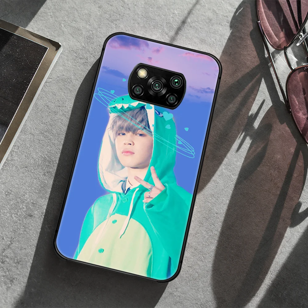

Bangtan Boys JiMin Phone case Cover Hull For Xiaomi Mi A2 A3 8 9 9T Note 10 Se Lite Pro black Prime Trend Coque Painting