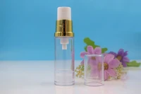5ml clear airless bottle gold vacuum pump clear lid lotion emulsion serum sample eye essence skin care sprayer toner packing