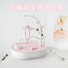 Шкатулка для хранения ювелирных изделий в виде лебедя и озера с розовым сердцем для девочек, украшение для дома, подвесной держатель для ключей, подставка для хранения колец